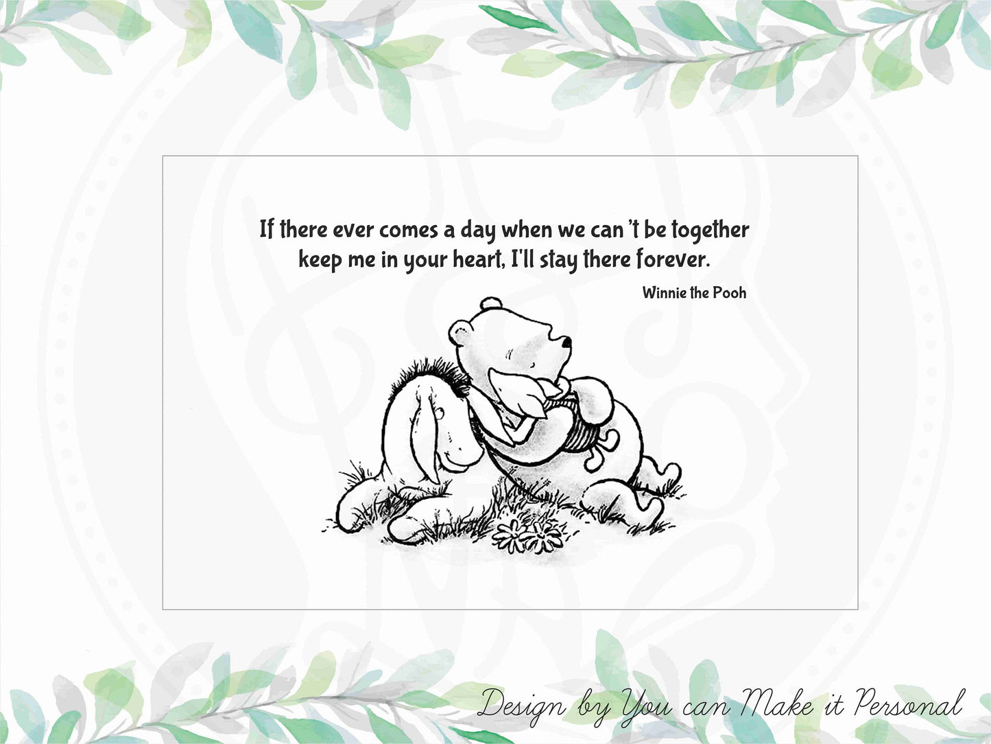 Caja de madera con cita de Winnie the Pooh, caja de recuerdos, caja con cita grabada, caja de joyería con grabado personalizado, caja de recuerdos, caja de recuerdos