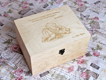 Load image into Gallery viewer, Winnie the pooh quote on a wooden box, Memory box with Pooh saying, Etched verse on box
