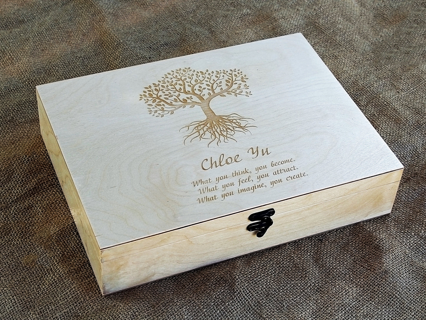 Personalized wooden box, keepsake wood box, Memory box, Baptism gift