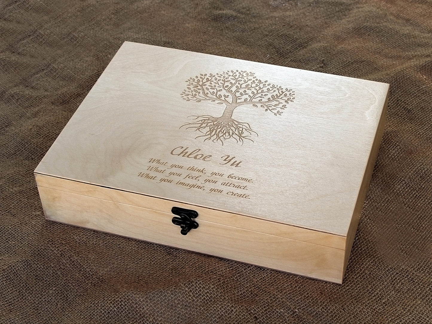 Personalized wooden box, keepsake wood box, Memory box, Baptism gift