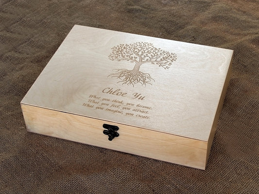 Personalisierte Holzbox, Erinnerungsbox, Erinnerungsbox, Taufgeschenk