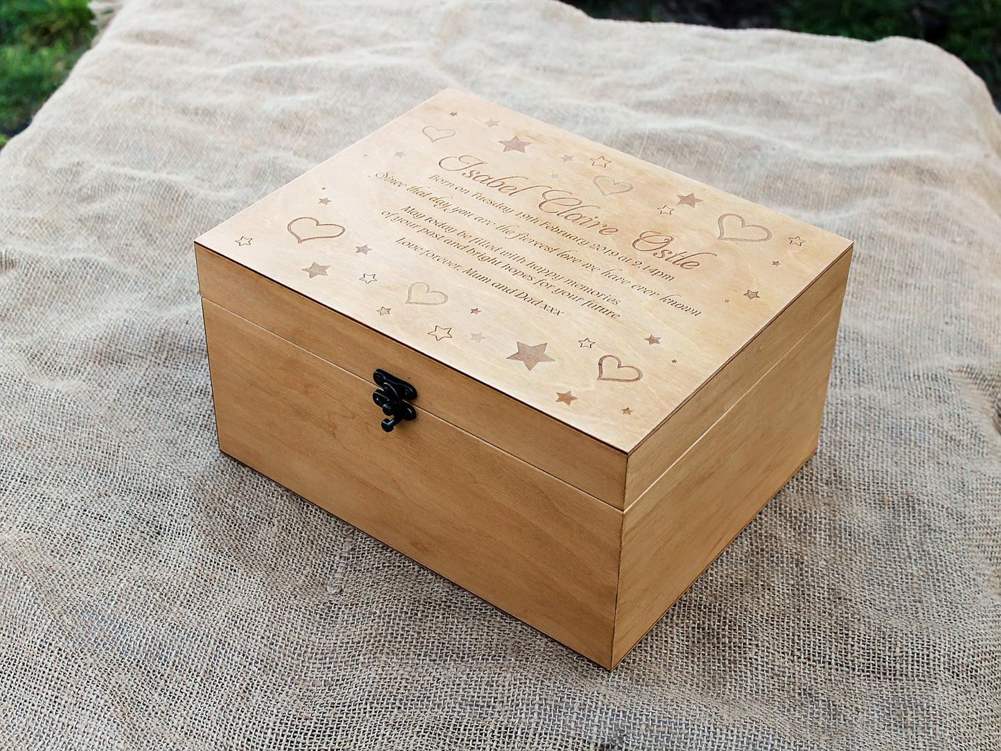 Personalized Baby keepsace box, First-year memory box, Custom wood box