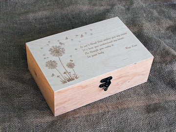 Rustic Chic Wedding Personalized Keepsake Memory Box -12x15