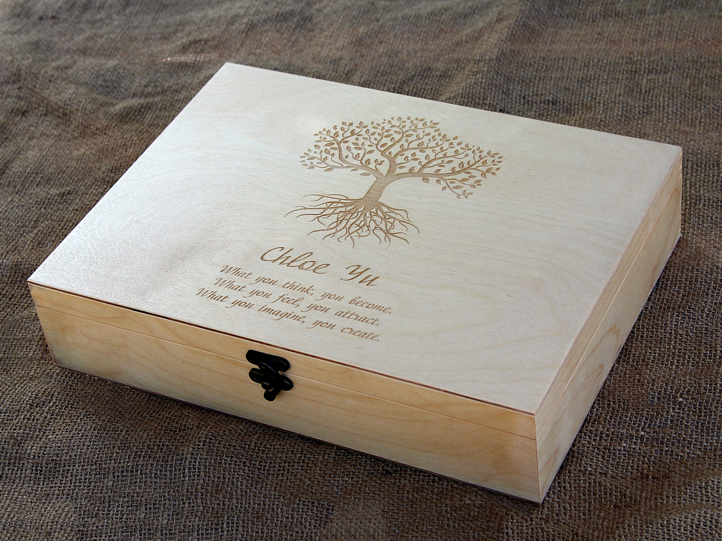 Personalized wooden box, keepsake wood box, Memory box, Baptism gift
