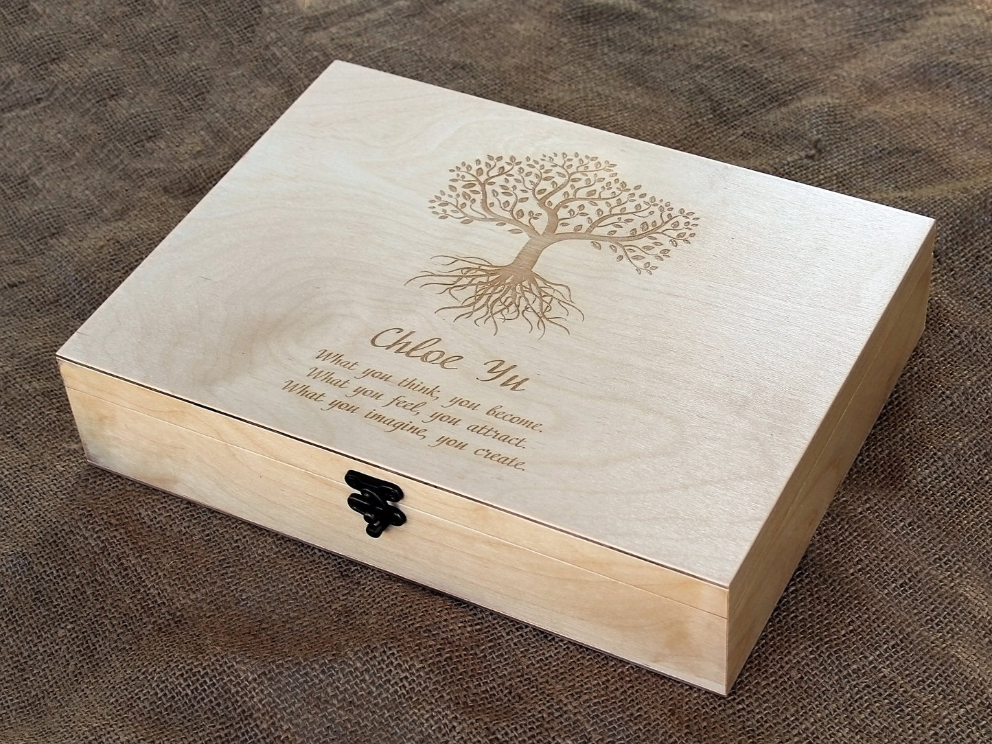 Personalized wooden box, keepsake wood box, Memory box, Baptism gift