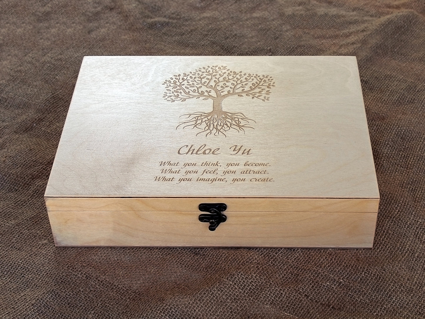 Personalized wooden box, keepsake wood box, Memory box, Baptism gift