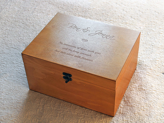 Wedding memento box made to order, Custom Keepsake Box, Wedding gift