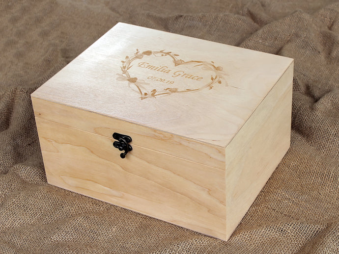 Personalized Memory Box for Baby fox Wooden Box -  Israel