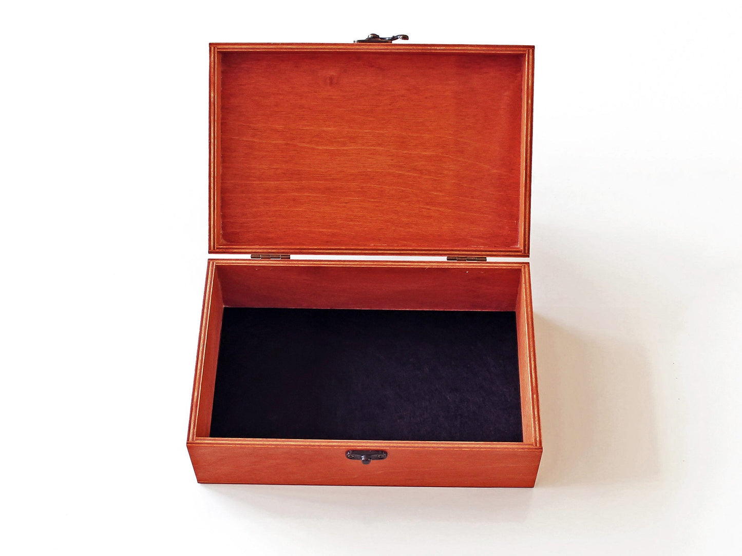 Caja de madera con monograma personalizado, joyero con monograma