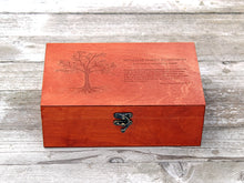 Load image into Gallery viewer, Personalized baptism gift memory box, Custom bible verse on wooden box
