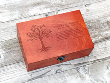 Load image into Gallery viewer, Personalized baptism gift memory box, Custom bible verse on wooden box
