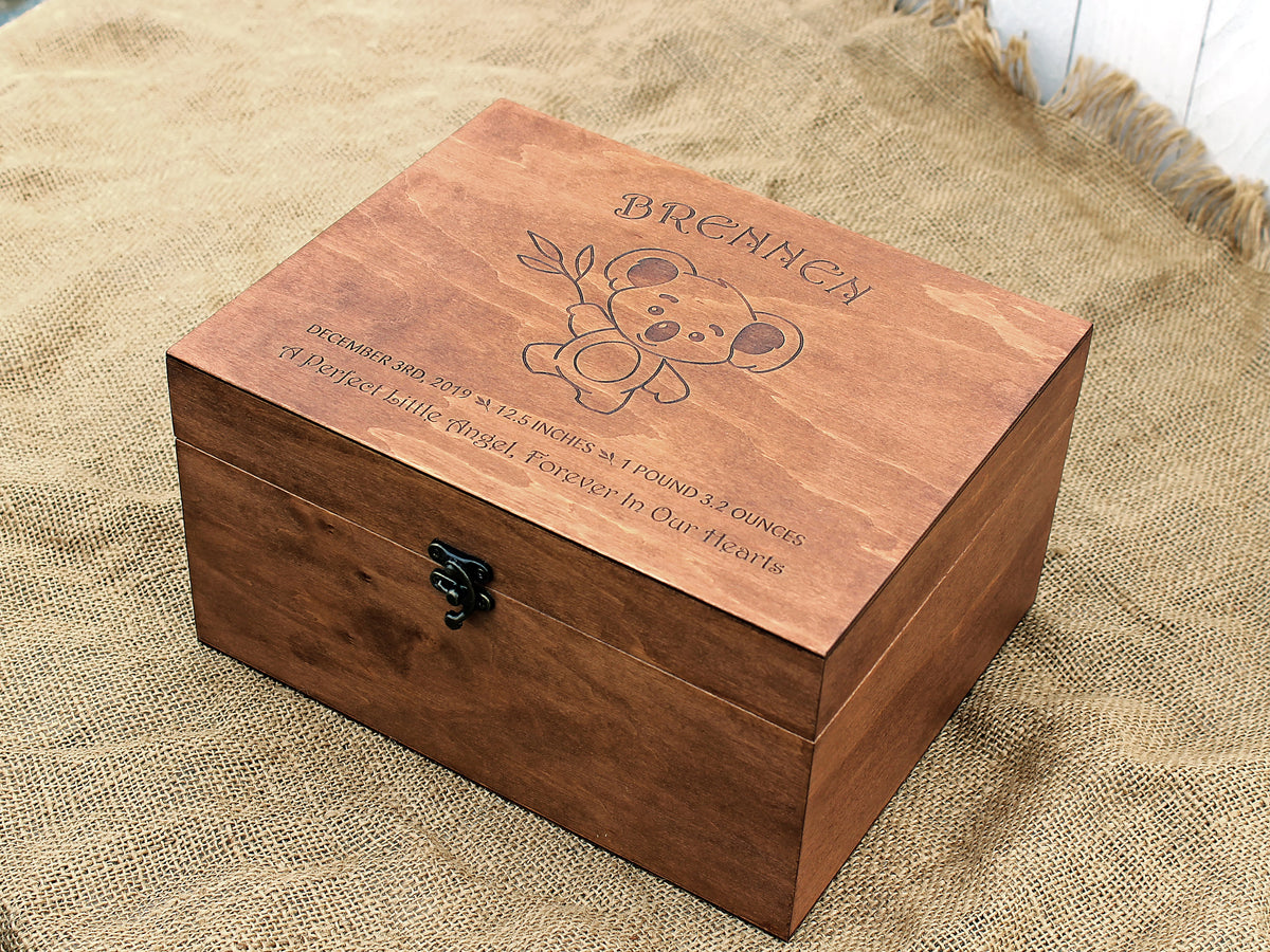 Personalized koala baby keepsake box