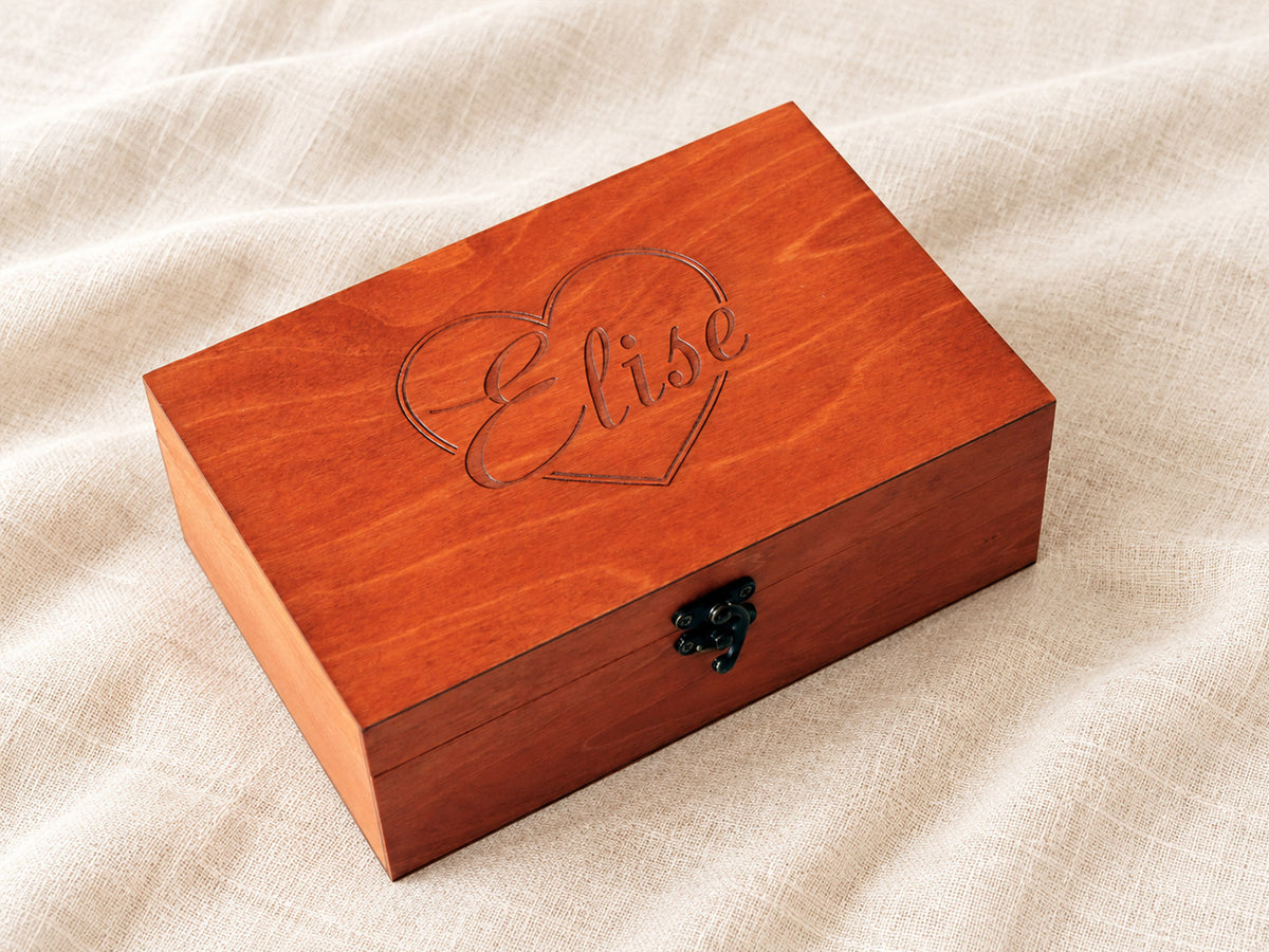 Personalized name keepsake box, thoughtful gift for girlfriend or wife