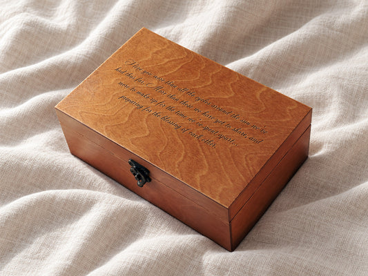 Romantic jewelry box for her with engraved love message